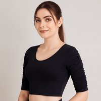 Readymade Blouse with Wrinkled Sleeve