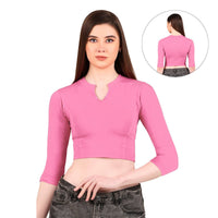 Women's Collar Neck Blouse for Saree - Long Sleeve
