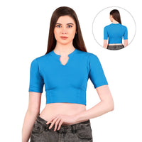 Stretchable Saree Close Neck Blouse