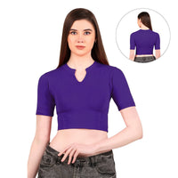 Stretchable Saree Close Neck Blouse