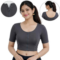 Readymade Zipper Blouse | Stretchable