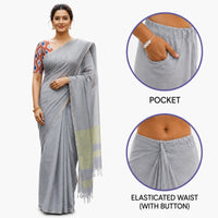Readymade Cotton Saree – One Minute Ready to Wear with Pocket