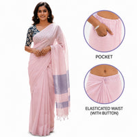 Readymade Cotton Saree – One Minute Ready to Wear with Pocket