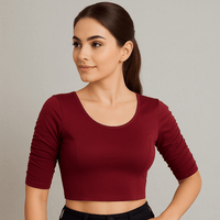 Readymade Blouse with Wrinkled Sleeve
