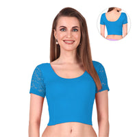 Trendy Stretchable Net Blouse Design