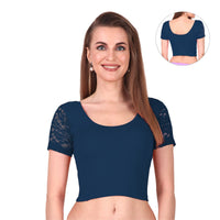 Trendy Stretchable Net Blouse Design