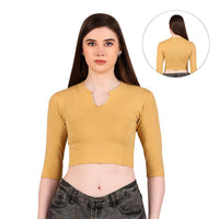 Women's Collar Neck Blouse for Saree - Long Sleeve