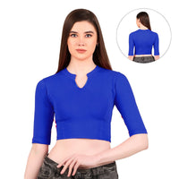 Women's Collar Neck Blouse for Saree - Long Sleeve