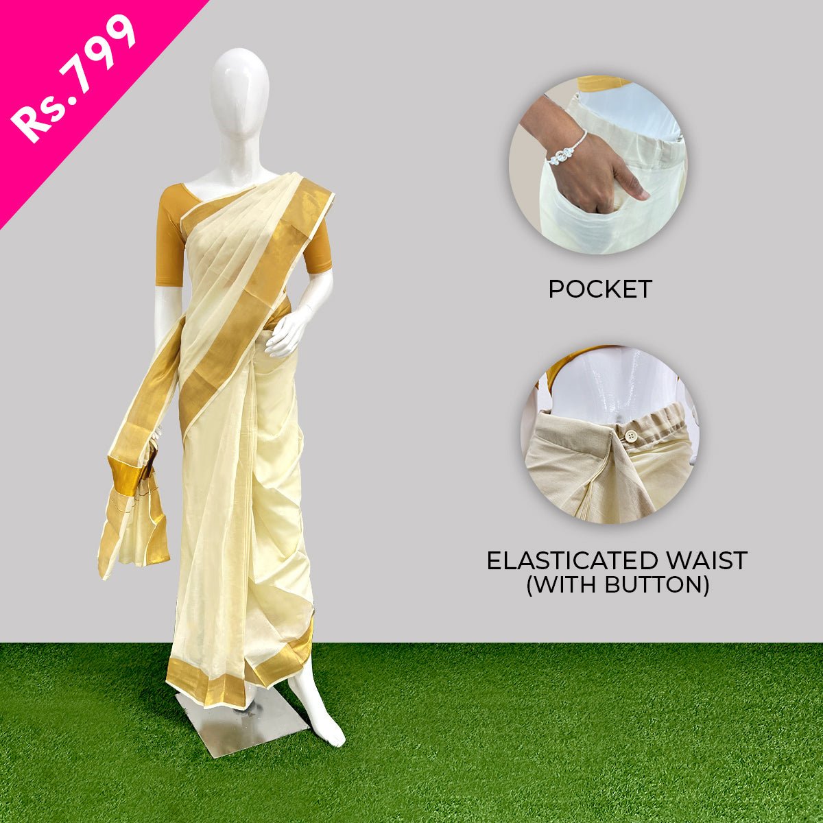 Look Slim in Ready to Wear Saree