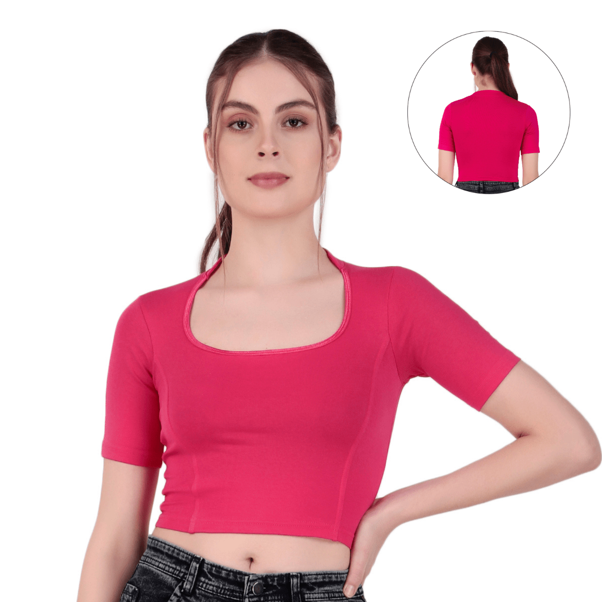 Readymade Blouse | Deep Collar Neck