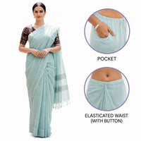 Readymade Cotton Saree – One Minute Ready to Wear with Pocket