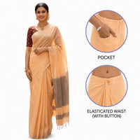 Readymade Cotton Saree – One Minute Ready to Wear with Pocket