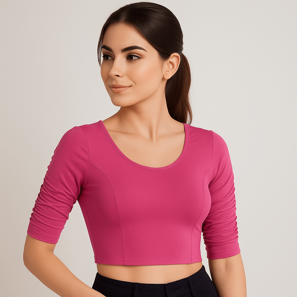 Readymade Blouse with Wrinkled Sleeve