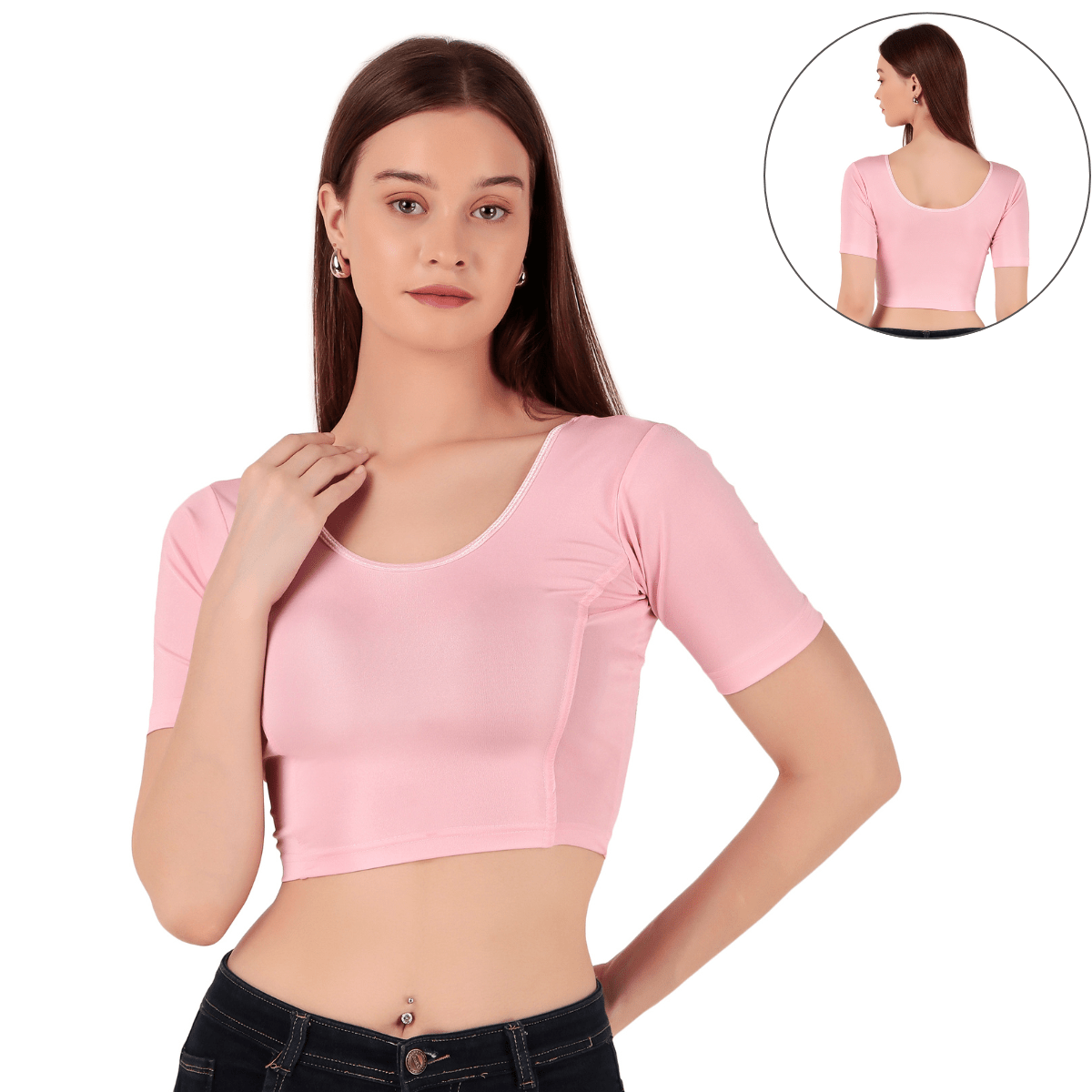 एलिगेंट लुक के लिए स्ट्रेचेबल सिल्क साड़ी ब्लाउज