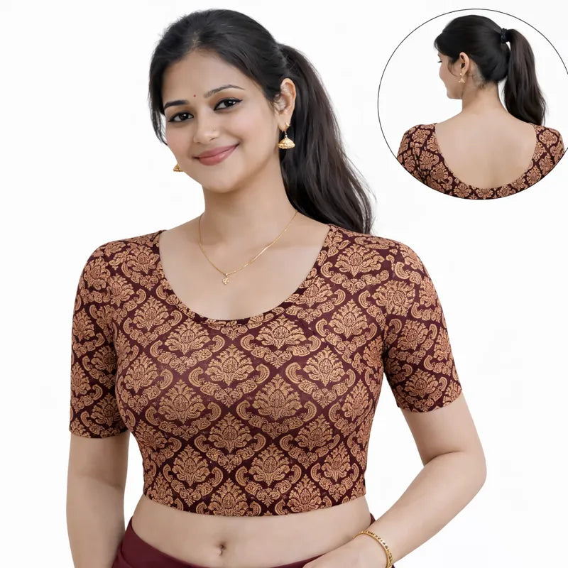Readymade Printed Blouse | Stretchable
