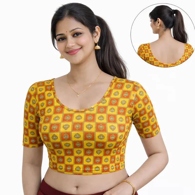 Readymade Printed Blouse | Stretchable