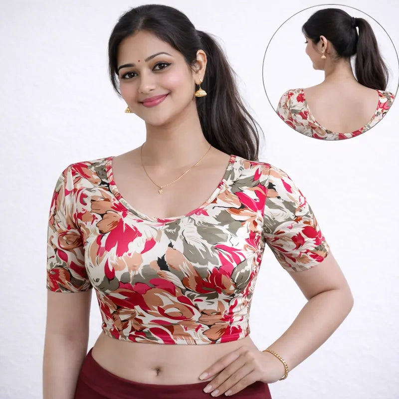 Readymade Printed Blouse | Stretchable