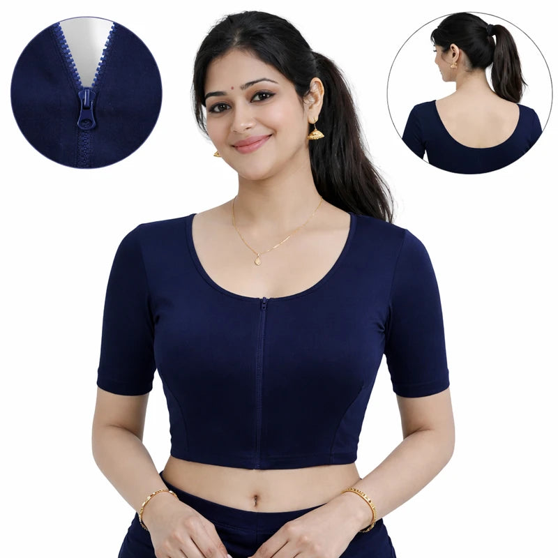 Readymade Zipper Blouse | Stretchable