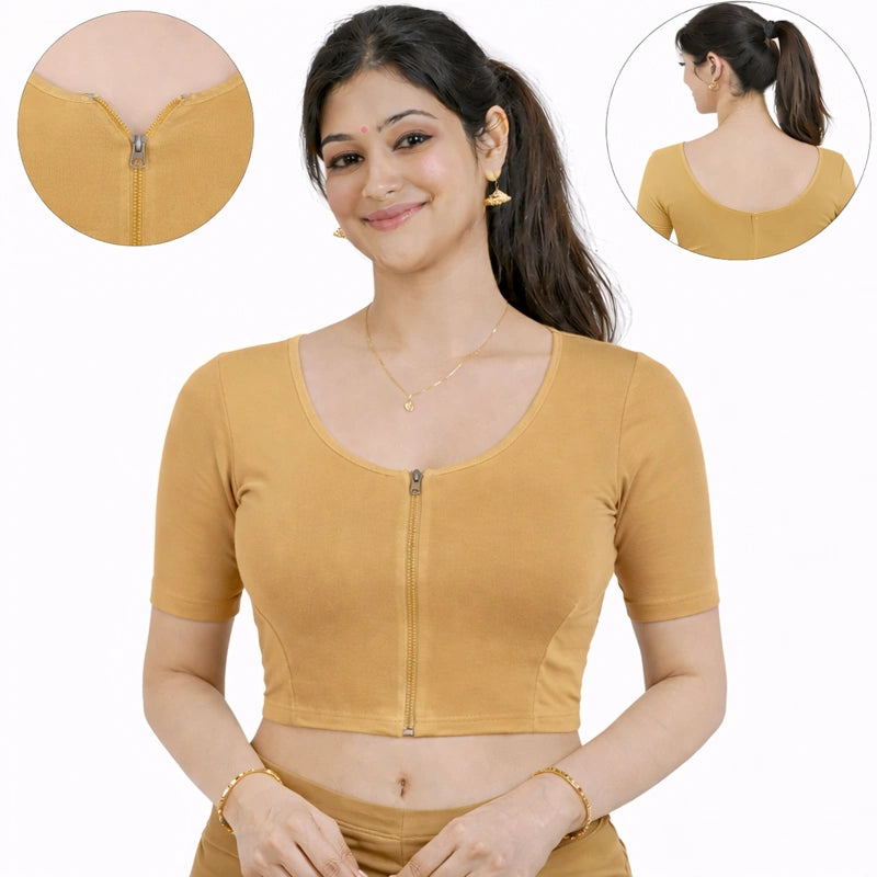 Readymade Zipper Blouse | Stretchable