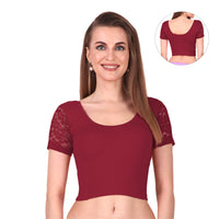 Trendy Stretchable Net Blouse Design