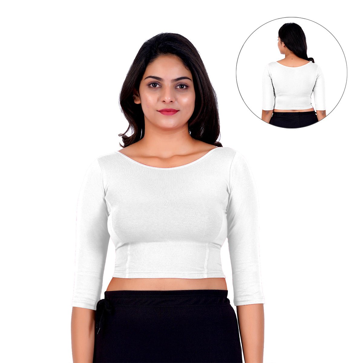 Women's Boat Neck Long Sleeve blouse in Cotton: Latest Designs