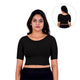 Boat Neck Blouse: Short-Sleeve for Sarees with Back Design