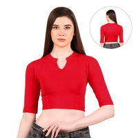 Women's Collar Neck Blouse for Saree - Long Sleeve