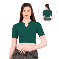 Stretchable Saree Close Neck Blouse