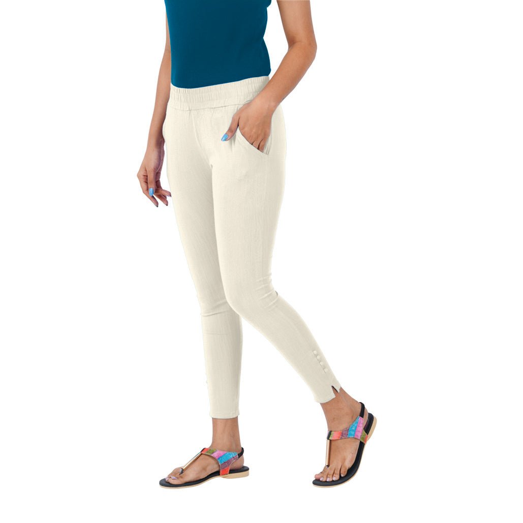 Buy online Women Mid Rise Solid Cigarette Pants Trousers from bottom wear  for Women by Aurelia for ₹659 at 45% off | 2023 Limeroad.com