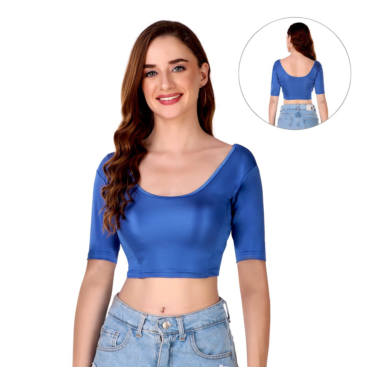 एलिगेंट लुक के लिए स्ट्रेचेबल सिल्क साड़ी ब्लाउज