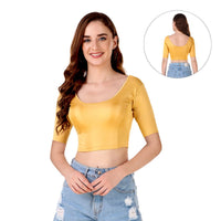 एलिगेंट लुक के लिए स्ट्रेचेबल सिल्क साड़ी ब्लाउज