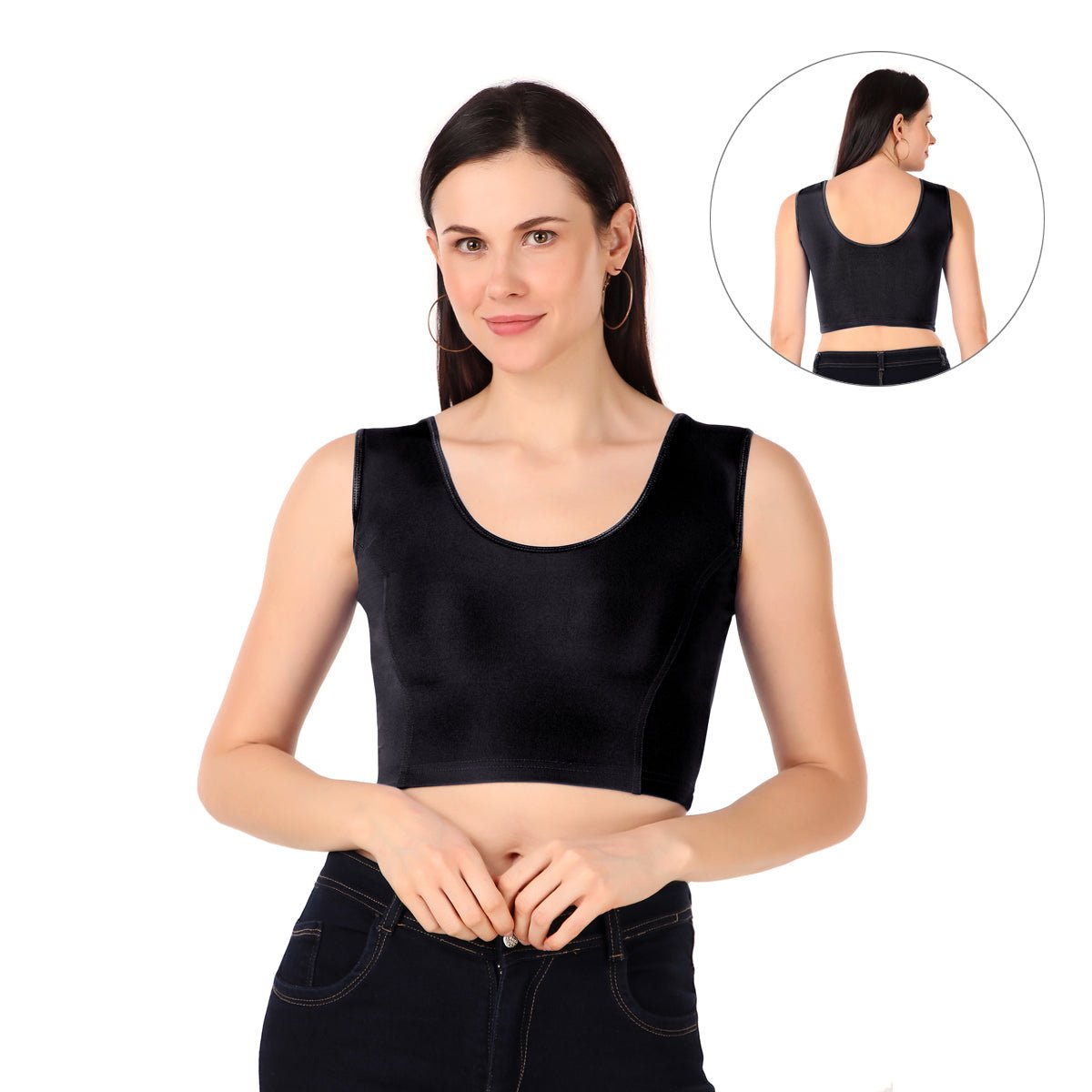 Stylish Sleeveless Blouse Design